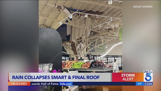 rain collapses roof